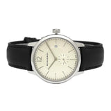 Burberry The Classic Horseferry Beige Dial Black Leather Strap Watch for Men - BU10000 Authentic Buy Shop Now
