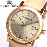 Burberry The City Beige Dial Brown Leather Strap Watch for Women - BU9014 Authentic Buy Shop Now