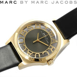 Marc Jacobs Henry Skeleton Black Dial Black Leather Strap Watch for Women - MBM1246 Authentic Buy Shop Now