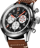 Breitling Super Avi B04 Chronograph GMT 46 Mosquito Black Dial Brown Leather Strap Watch for Men - YB04451A1B1X1 Authentic Buy Shop Now