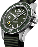 Breitling Superocean Automatic 44mm Outerknown Green Dial Green Nylon Strap Watch for Men - A17367A11L1W1 Authentic Buy Shop Now