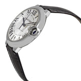 Cartier Ballon Bleu de Cartier Silver Dial Black Leather Strap Watch for Men - WSBB0026 Authentic Buy Shop Now