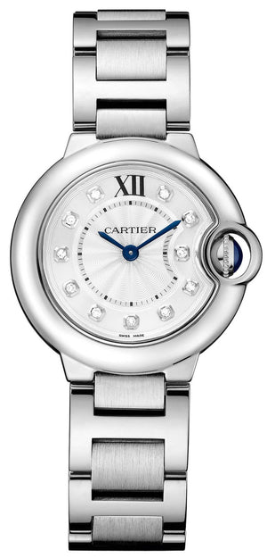 Cartier Ballon Bleu de Cartier Diamonds Silver Dial Silver Steel Strap Watch for Women - WE902073 Authentic Buy Shop Now