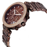Michael Kors Parker Chronograph Brown Dial Brown Steel Strap Watch For Women - MK5578 Authentic Buy Shop Now