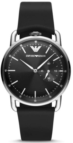 Emporio Armani Aviator Quartz Black Dial Black Leather Strap Watch For Men - AR11336 Authentic Buy Shop Now