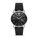 Emporio Armani Aviator Quartz Black Dial Black Leather Strap Watch For Men - AR11336 Authentic Buy Shop Now
