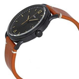 Fossil Commuter Three Hand Date Black Dial Brown Leather Strap Watch for Men - FS5276 Authentic Buy Shop Now