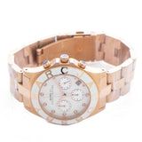 Marc Jacobs Blade Chronograph White Dial Rose Gold Steel Strap Watch for Women - MBM3082 Authentic Buy Shop Now