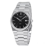Tissot PRX Quartz Black Dial Silver Steel Strap Watch For Men - T137.410.11.051.00 Authentic Buy Shop Now