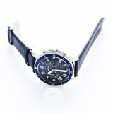 Fossil Grant Chronograph Blue Dial Blue Leather Strap Watch for Men - FS5373 Authentic Buy Shop Now