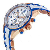 Marc Jacobs Rock Chronograph White Dial Two Tone Silicone Strap Watch for Women - MBM2594 Authentic Buy Shop Now