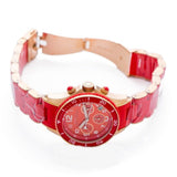 Marc Jacobs Rock Chronograph Red Dial Red Silicone Strap Watch for Women - MBM2577 Authentic Buy Shop Now