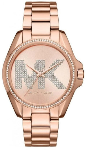 Michael Kors Bradshaw Quartz Rose Gold Dial Rose Gold Steel Strap Watch For Women - MK6556 Authentic Buy Shop Now