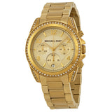 Michael Kors Ritz Chronograph Gold Dial Gold Steel Strap Watch for Women - MK5676 Authentic Buy Shop Now