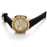 Tommy Hilfiger Jeans Digital Analog Gold Dial Black Rubber Strap Watch For Women - 1791762 Authentic Buy Shop Now