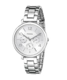 Fossil Jacqueline Silver Dial Silver Steel Strap Watch for Women - ES3664 Authentic Buy Shop Now