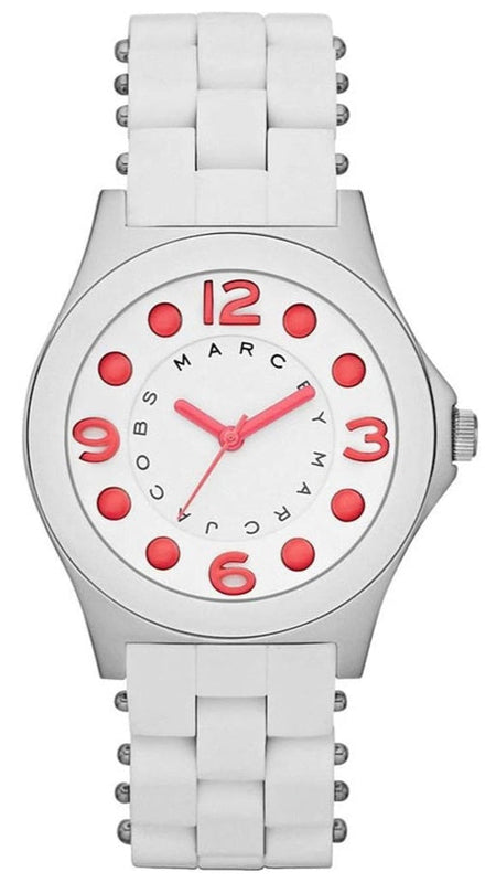 Marc Jacobs Pelly White Dial White Silicone Strap Watch for Women - MBM2588 Authentic Buy Shop Now
