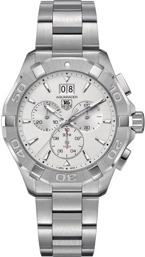 Tag Heuer Aquaracer White Dial Silver Steel Strap Watch for Men - CAY1111.BA0927 Authentic Buy Shop Now