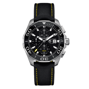 Tag Heuer Aquaracer Automatic Chronograph Black Dial Black Nylon Strap Watch for Men - CAY211A.FC6361 Authentic Buy Shop Now