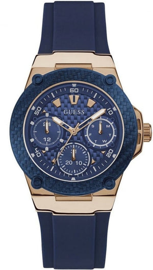 Guess Zena Blue Dial Blue Silicone Strap Watch For Women - W1094L2 Authentic Buy Shop Now