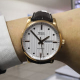 Mido Multifort Automatic Silver Dial Brown Leather Strap Watch For Men - M005.430.36.031.80 Authentic Buy Shop Now