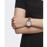 Marc Jacobs Baker White Dial Brown Leather Strap Watch for Women - MBM1265 Authentic Buy Shop Now