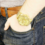 Diesel Big Daddy Analog Gold Dial Gold Stainless Steel Watch For Men - DZ7287 Authentic Buy Shop Now