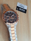 Hugo Boss Ikon Grey Dial Two Tone Steel Strap Watch for Men - 1513339 Authentic Buy Shop Now