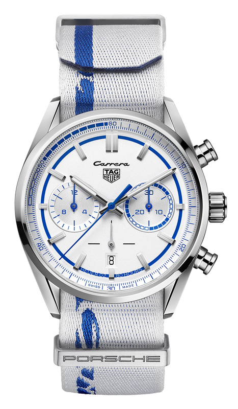Tag Heuer Carrera Porsche RS 2.7 Automatic Chronograph White Dial White Nylon Strap Watch for Men - CBN2016.EB0275 Authentic Buy Shop Now