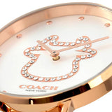 Coach Perry White Dial Rose Gold Steel Strap Watch for Women - 14503708 Authentic Buy Shop Now