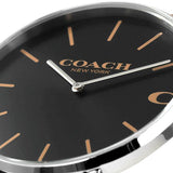 Coach Charles Black Dial Brown Leather Strap Watch for Men - 14602155 Authentic Buy Shop Now