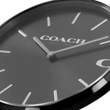 Coach Charles Black Dial Black Leather Strap Watch for Men - 14602434 Authentic Buy Shop Now