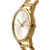 Calvin Klein Stately Silver Dial Gold Steel Strap Watch for Women - K3G23526 Authentic Buy Shop Now