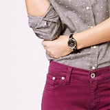 Fossil Georgia Black Dial Black Leather Strap Watch for Women - ES3148 Authentic Buy Shop Now