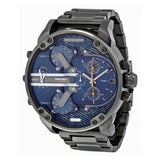 Diesel Big Daddy 2.0 Chronograph Blue Dial Grey Steel Strap Watch For Men - DZ7331 Authentic Buy Shop Now
