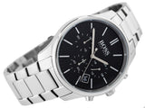 Hugo Boss Commander Black Dial Silver Steel Strap Watch for Men - 1513433 Authentic Buy Shop Now