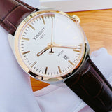 Tissot T Classic PR 100 Quartz White Dial Brown Leather Strap Watch for Men - T101.410.26.031.00 Authentic Buy Shop Now