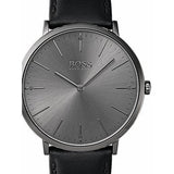 Hugo Boss Modern Grey Dial Black Leather Strap Watch for Men - 1513540 Authentic Buy Shop Now