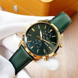 Fossil Townsman Chronograph Green Dial Green Leather Strap Watch for Men - FS5599 Authentic Buy Shop Now