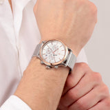 Maserati Epoca White Dial Chronograph Silver Mesh Bracelet Watch For Men - R8873618009 Authentic Buy Shop Now