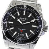 Gucci Dive Quartz Black Dial Silver Steel Strap Watch For Men - YA136301 Authentic Buy Shop Now