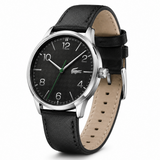 Lacoste Vienna Black Dial Balck Leather Strap Watch for Men - 2011074 Authentic Buy Shop Now