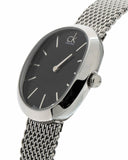Calvin Klein Incentive Black Dial Silver Mesh Bracelet Watch for Women - K3P23121 Authentic Buy Shop Now