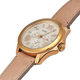 Fossil Cecile White Dial Beige Leather Strap Watch for Women - AM4532 Authentic Buy Shop Now