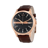 Armani Exchange Hampton Chronograph Blue Dial Brown Leather Strap Watch For Men - AX2172 Authentic Buy Shop Now