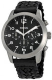 Fossil Pilot 54 Chronograph Black Dial Black Leather Strap Watch for Men - FS5181 Authentic Buy Shop Now