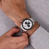 Maserati SFIDA Chronograph White Dial Silver Steel Strap Watch For Men - R8873640003 Authentic Buy Shop Now