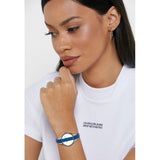 Calvin Klein Rebel Blue Silver Dial Blue Leather Strap Watch for Women - K8P231V6 Authentic Buy Shop Now