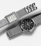 Guess Delancey Black Dial Silver Mesh Bracelet Watch for Men - W0871G1 Authentic Buy Shop Now