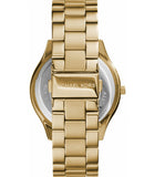 Michael Kors Slim Runway Gold Dial Gold Steel Strap Watch for Women - MK3590 Authentic Buy Shop Now